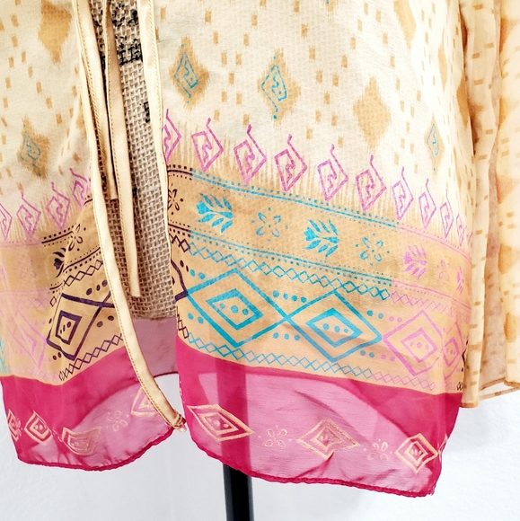 Valerie Stevensâ˘graphic printâ˘semi-sheerâ˘cover-Med - Picture 4 of 7